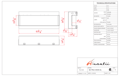 Amantii 34-inch Symmetry Lumina Electric Fireplace SYM-34-LUMINA Fireplaces SYM-34-LUMINA Flame Authority