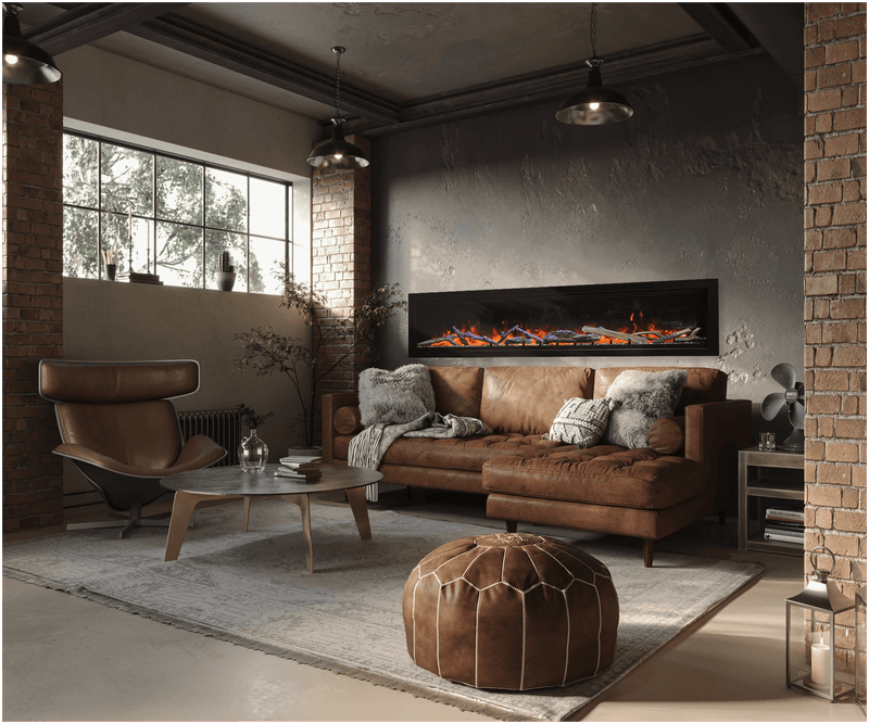 Amantii 34-inch Symmetry Lumina Electric Fireplace SYM-34-LUMINA Fireplaces SYM-34-LUMINA Flame Authority