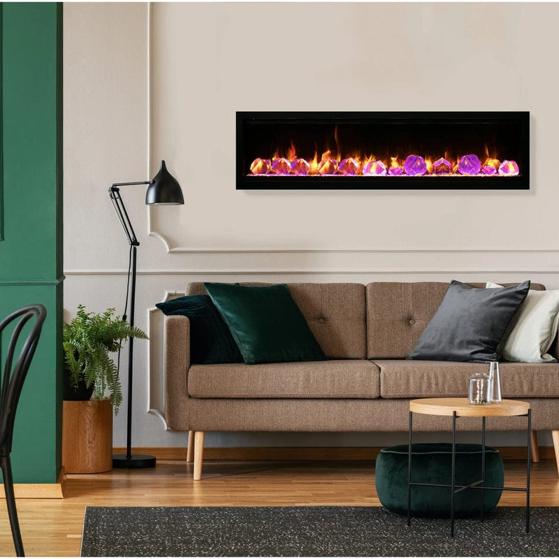 Amantii 60-inch Symmetry Lumina Electric Fireplace SYM-60-LUMINA Fireplaces SYM-60-LUMINA Flame Authority