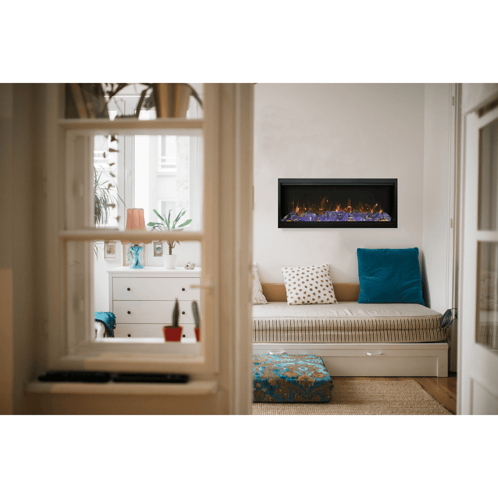 Amantii 74 inch Symmetry Lumina Electric Fireplace SYM-74-XT-LUMINA Fireplaces SYM-74-XT-LUMINA Flame Authority
