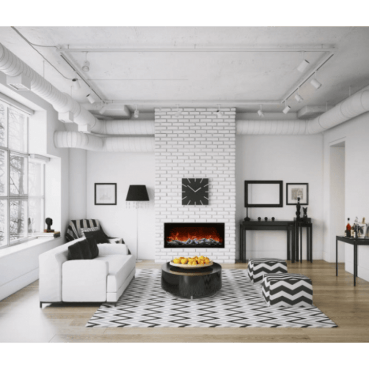 Amantii 74 inch Symmetry Lumina Electric Fireplace SYM-74-XT-LUMINA Fireplaces SYM-74-XT-LUMINA Flame Authority