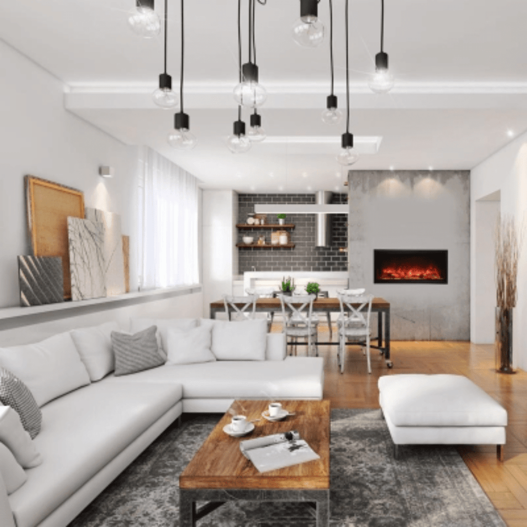 Amantii 74 inch Symmetry Lumina Electric Fireplace SYM-74-XT-LUMINA Fireplaces SYM-74-XT-LUMINA Flame Authority