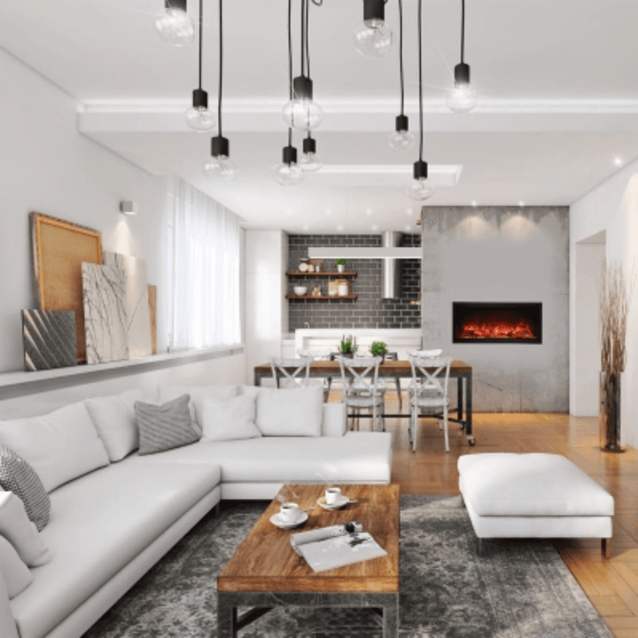 Amantii 74 inch Symmetry Lumina Electric Fireplace SYM-74-XT-LUMINA Fireplaces SYM-74-XT-LUMINA Flame Authority