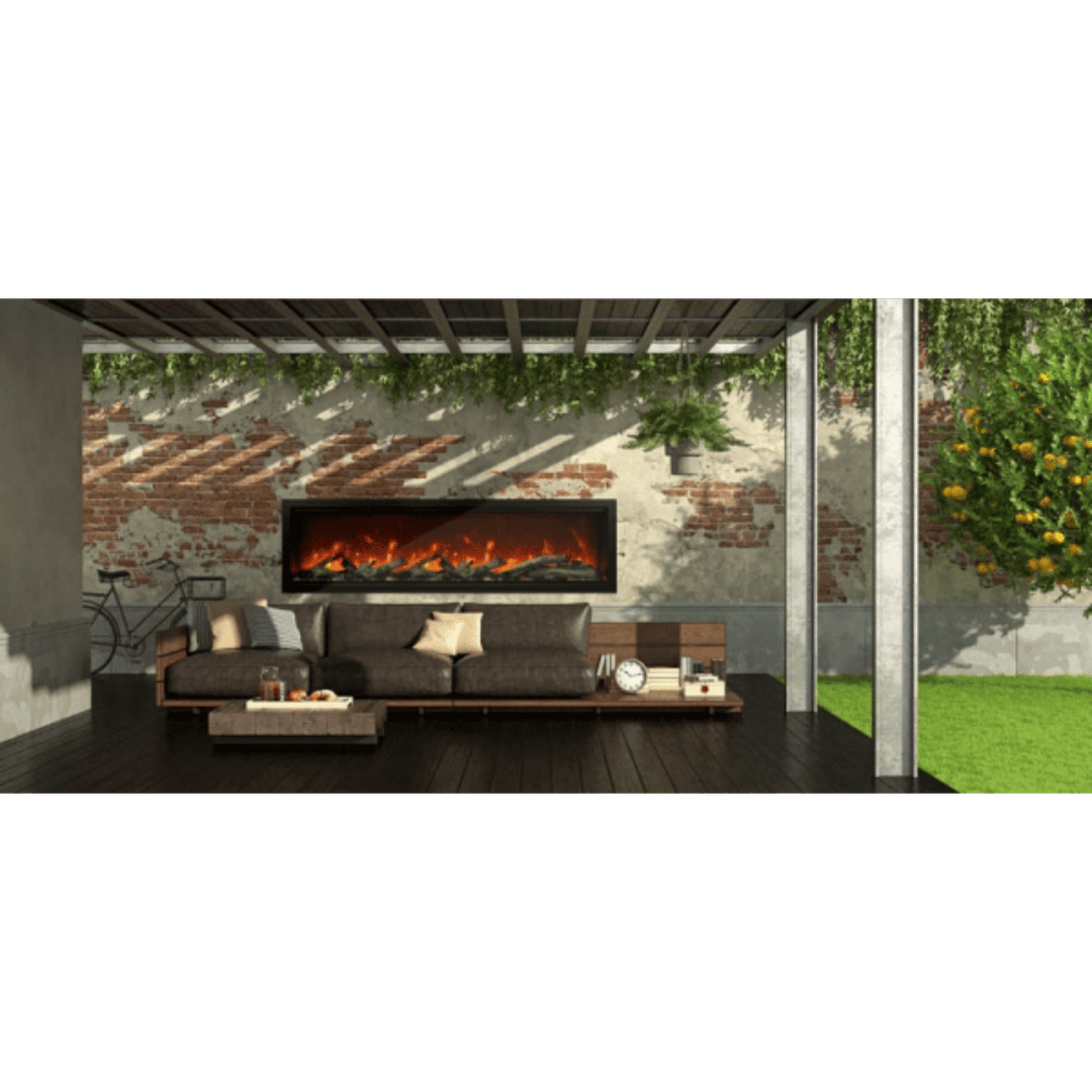 Amantii 74 inch Symmetry Lumina Electric Fireplace SYM-74-XT-LUMINA Fireplaces SYM-74-XT-LUMINA Flame Authority