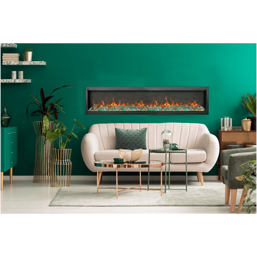 Amantii 74 inch Symmetry Lumina Electric Fireplace SYM-74-XT-LUMINA Fireplaces SYM-74-XT-LUMINA Flame Authority
