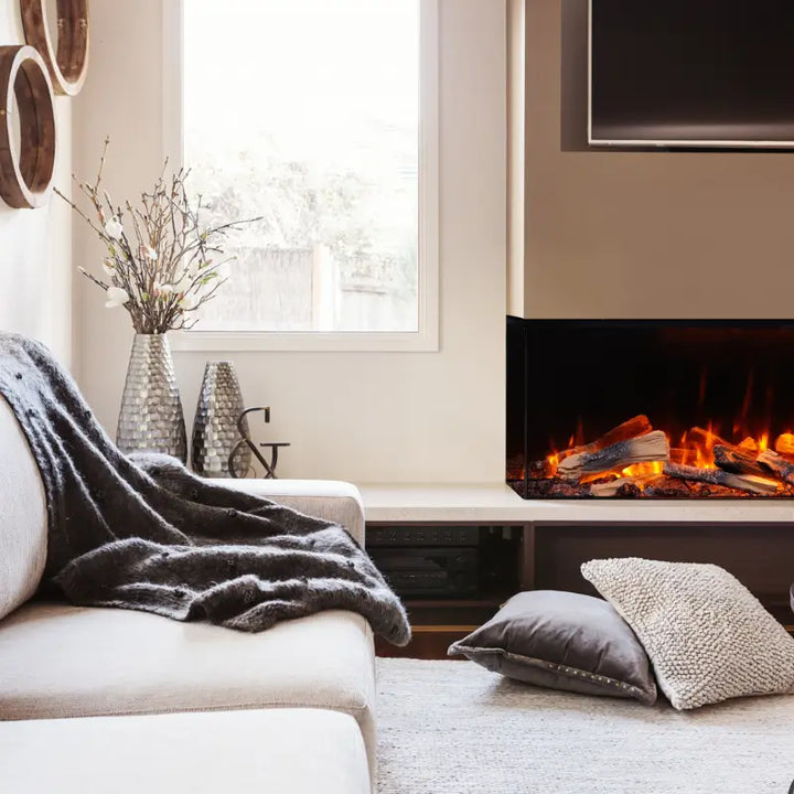 Amantii Fire & Ice LumaForest LF48 48" 3-Sided Smart Electric Fireplace Fireplaces LF48 Flame Authority