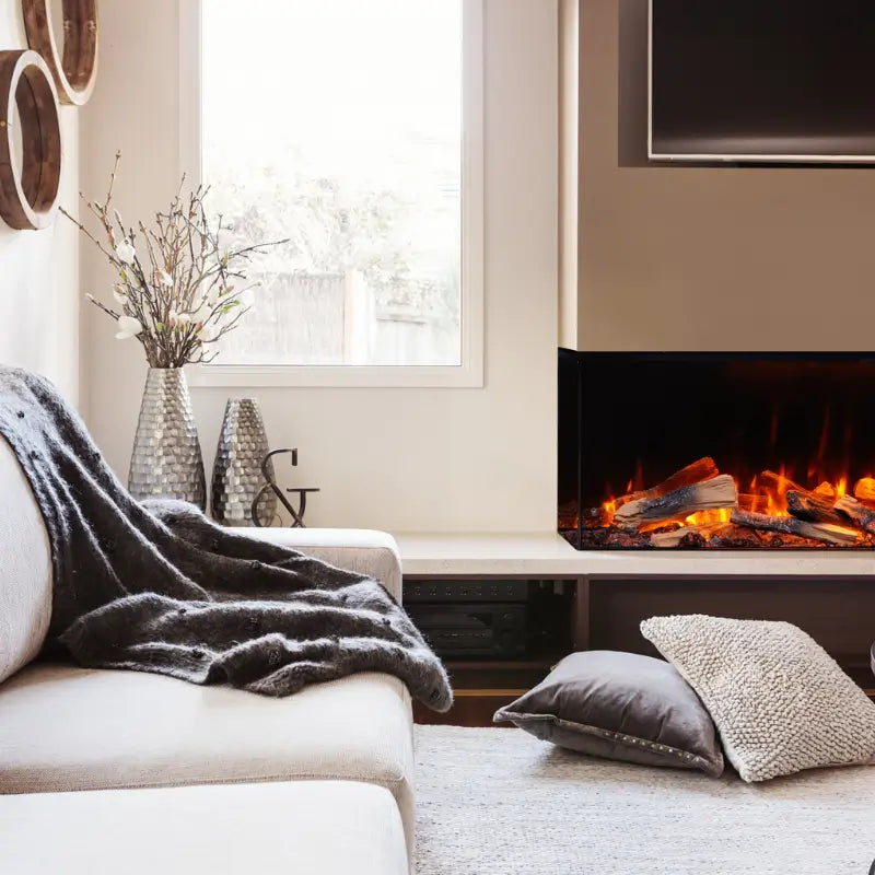Amantii Fire & Ice LumaForest LF63 63" Smart 3-Sided Built-In Electric Fireplace