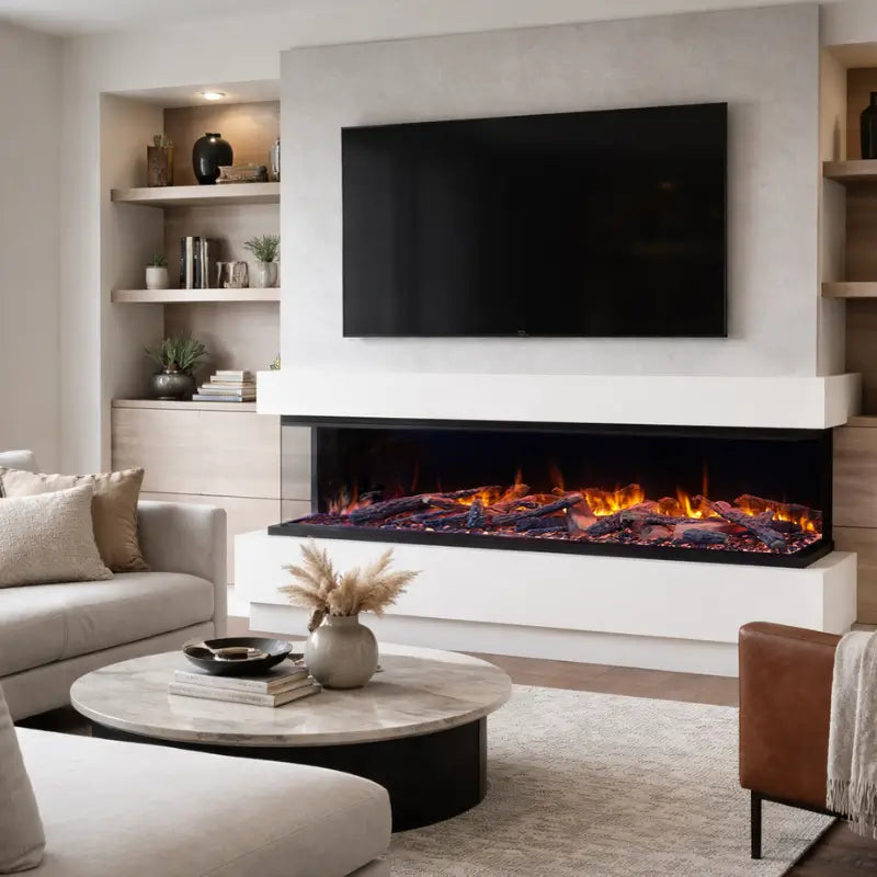 Amantii Fire & Ice LumaForest LF63 63" Smart 3-Sided Built-In Electric Fireplace