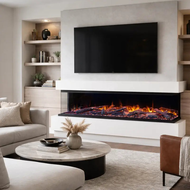 Amantii Fire & Ice LumaForest LF63 63" Smart 3-Sided Built-In Electric Fireplace