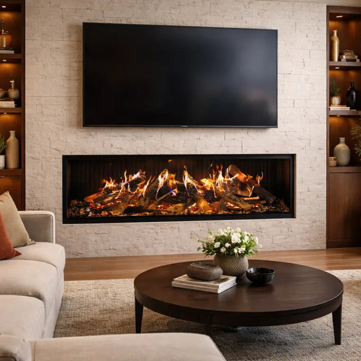 Amantii Signature MultiView Holo 55" Smart 3-Sided Built-In Electric Fireplace with WiFi & Holographic Flames Fireplaces MULTIVIEW-HOLO-55-SIG Flame Authority