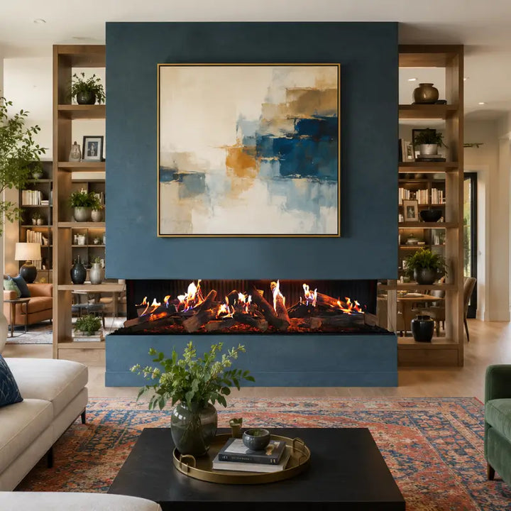Amantii Signature MultiView Holo 55" Smart 3-Sided Built-In Electric Fireplace with WiFi & Holographic Flames Fireplaces MULTIVIEW-HOLO-55-SIG Flame Authority