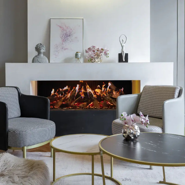 Amantii Signature MultiView Holo 55" Smart 3-Sided Built-In Electric Fireplace with WiFi & Holographic Flames Fireplaces MULTIVIEW-HOLO-55-SIG Flame Authority