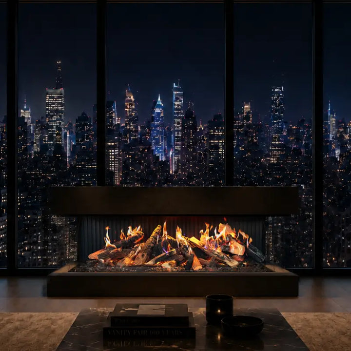 Amantii Signature MultiView Holo 55" Smart 3-Sided Built-In Electric Fireplace with WiFi & Holographic Flames Fireplaces MULTIVIEW-HOLO-55-SIG Flame Authority