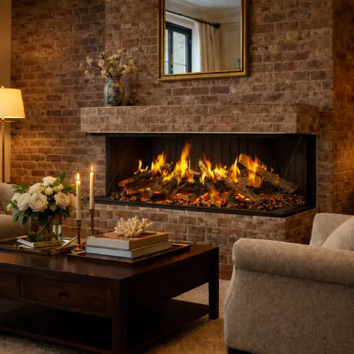 Amantii Signature MultiView Holo 55" Smart 3-Sided Built-In Electric Fireplace with WiFi & Holographic Flames Fireplaces MULTIVIEW-HOLO-55-SIG Flame Authority