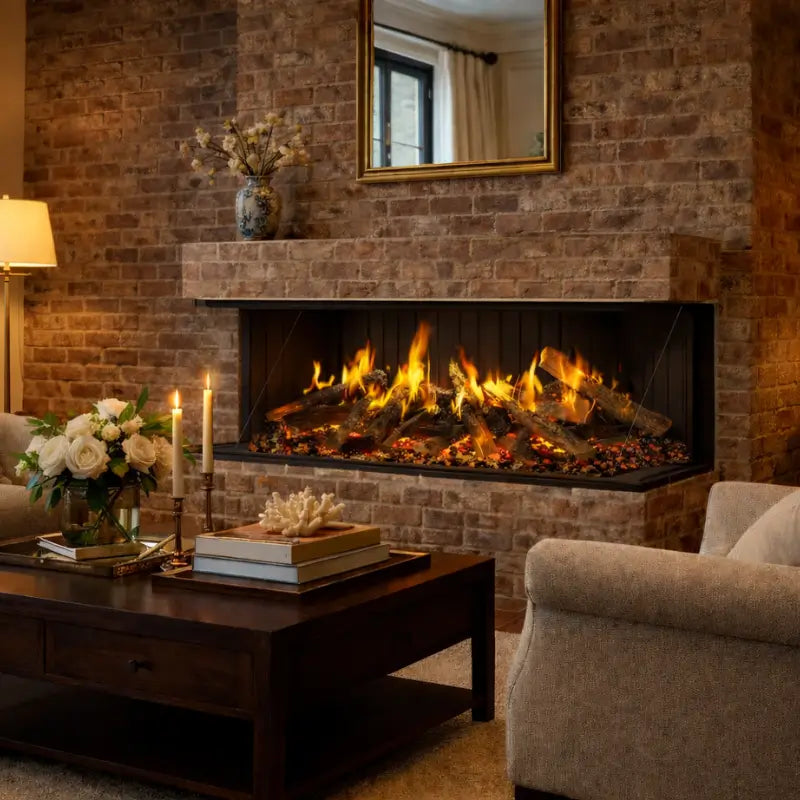 Amantii Signature MultiView Holo 75" Smart 3-Sided Built-In Electric Fireplace with WiFi & Holographic Flames Fireplaces MULTIVIEW-HOLO-75-SIG Flame Authority