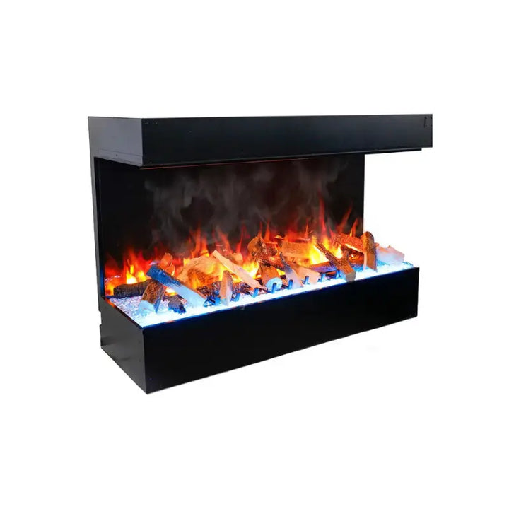 Amantii Signature Tru-View 75-Inch 3-Sided Built-In Hybrid Electric-Vapour Fireplace with Optimyst®, WiFi & Bluetooth Fireplaces TRV-75-SIG Flame Authority