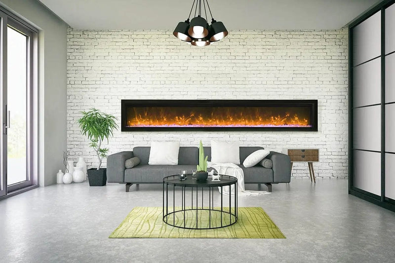 Amantii Symmetry B 100" Electric Fireplace SYM-100-B Fireplaces SYM-100-B Flame Authority