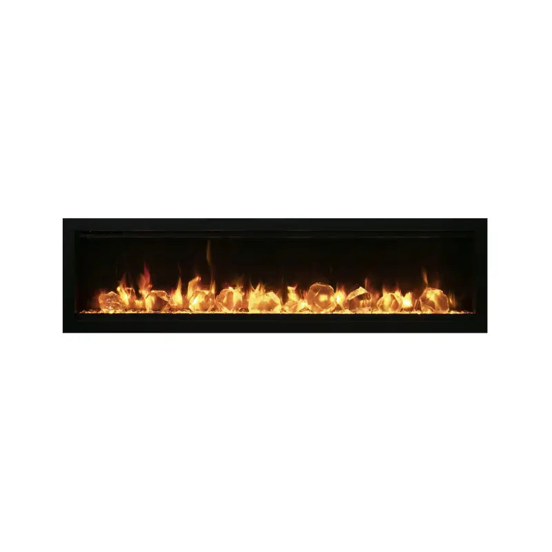 Amantii Symmetry Lumina 100-Inch Smart Built-In Electric Fireplace with WiFi for Indoor & Covered Outdoor Use Fireplaces SYM-100-LUMINA Flame Authority