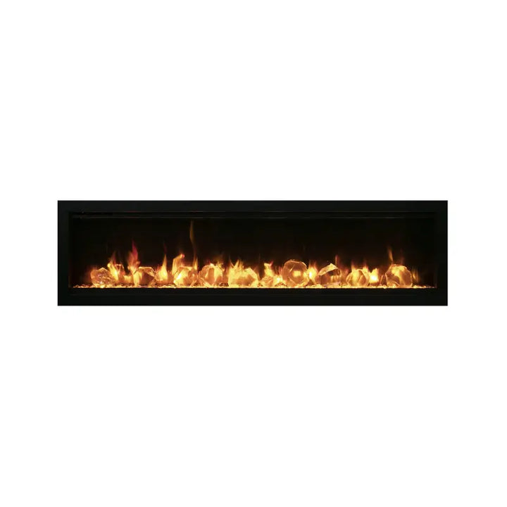 Amantii Symmetry Lumina 100-Inch Smart Built-In Electric Fireplace with WiFi for Indoor & Covered Outdoor Use Fireplaces SYM-100-LUMINA Flame Authority