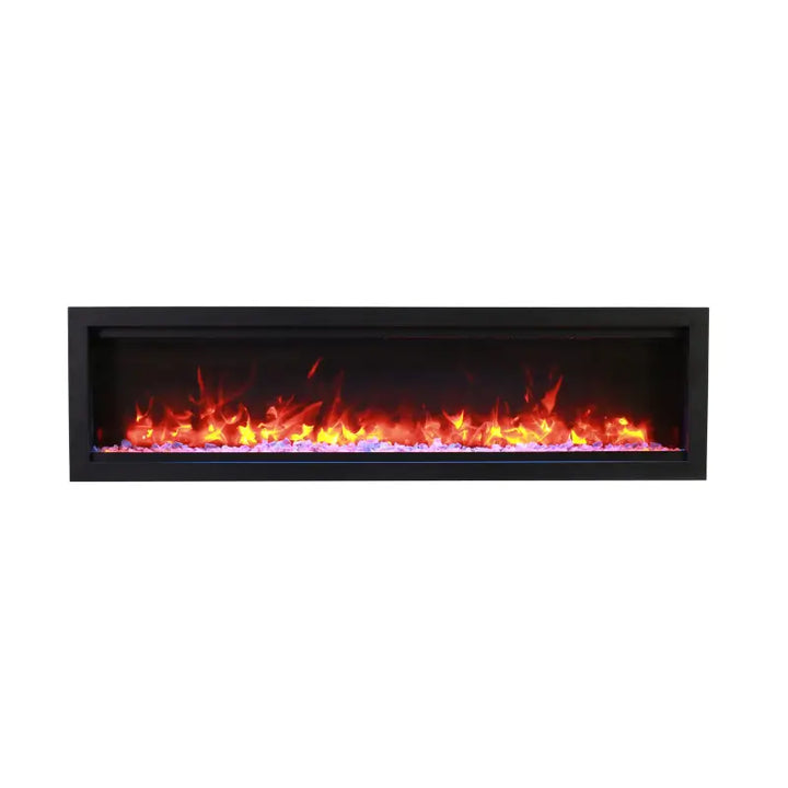 Amantii Symmetry Lumina 100-Inch Smart Built-In Electric Fireplace with WiFi for Indoor & Covered Outdoor Use Fireplaces SYM-100-LUMINA Flame Authority
