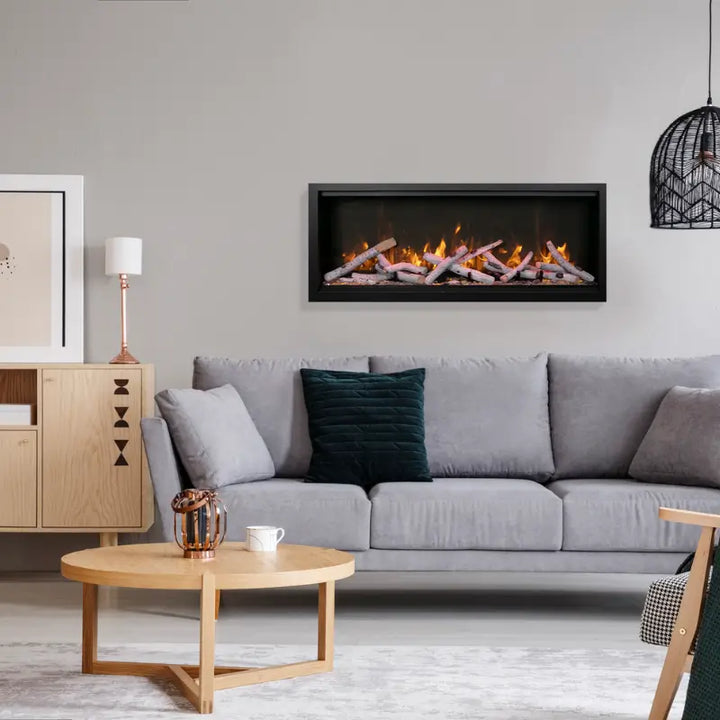 Amantii Symmetry XT Lumina 42-Inch Smart Built-In Electric Fireplace for Indoor & Covered Outdoor Use Fireplaces SYM-42-XT-LUMINA Flame Authority