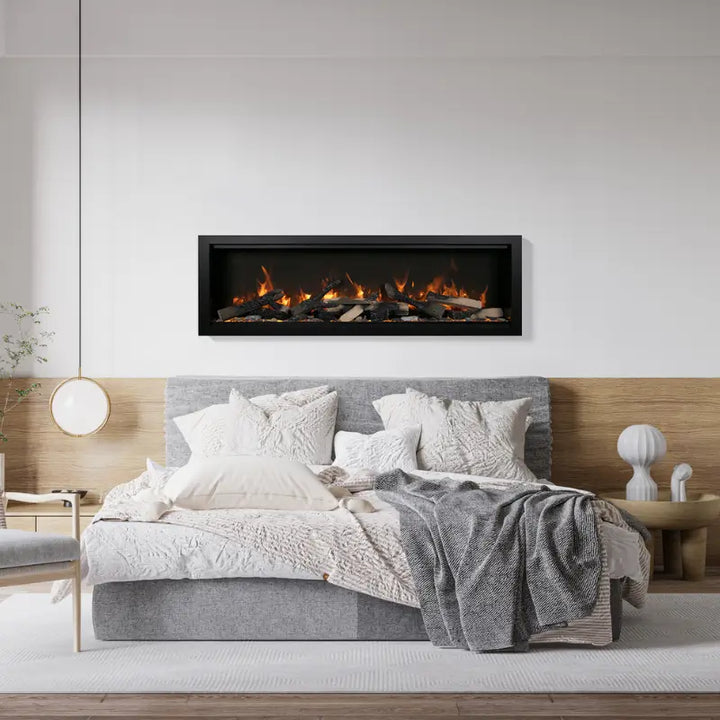 Amantii Symmetry XT Lumina 42-Inch Smart Built-In Electric Fireplace for Indoor & Covered Outdoor Use Fireplaces SYM-42-XT-LUMINA Flame Authority