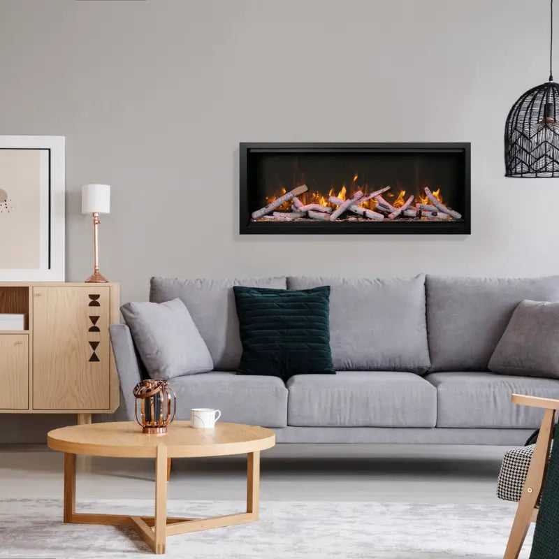 Amantii Symmetry XT Lumina 60-Inch Smart Built-In Electric Fireplace for Indoor & Covered Outdoor Use Fireplaces SYM-60-XT-LUMINA Flame Authority