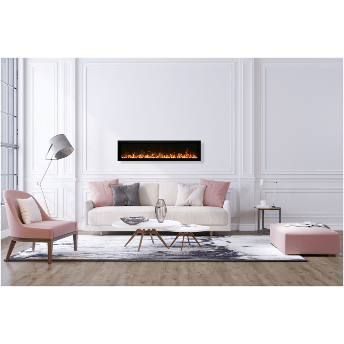 Amantii Symmetry Xtra Slim 60" Smart Electric Fireplace SYM-SLIM-60