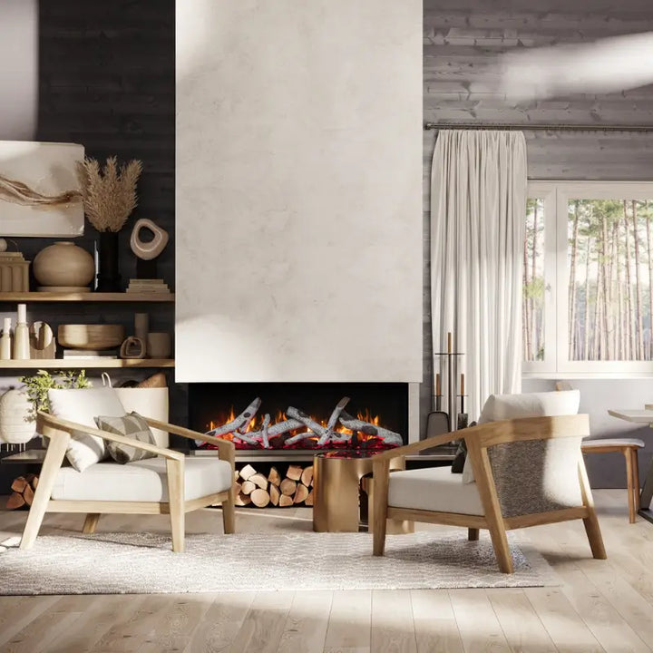 Amantii Tru View XL XT Lumina 60" Indoor/Outdoor 3-Sided Electric Fireplace Fireplaces 60-TRV-XT-XL-LUMINA Flame Authority