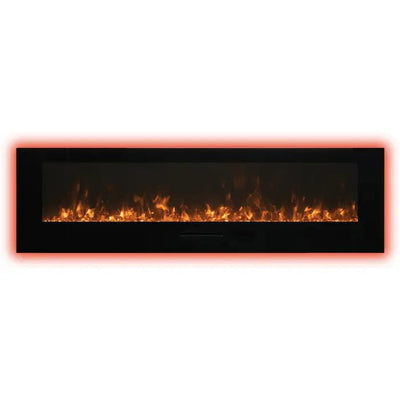 Amantii Wall Mount/Flush Mount 88" Electric Fireplace WM-FM-88-10023-BG Fireplaces WM-FM-88-10023-BG Flame Authority