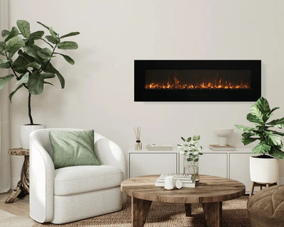 Amantii Wall Mount/Flush Mount 88" Electric Fireplace WM-FM-88-10023-BG Fireplaces WM-FM-88-10023-BG Flame Authority