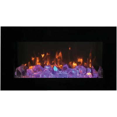 Amantii Wall Mount/Flush Mount 88" Electric Fireplace WM-FM-88-10023-BG Fireplaces WM-FM-88-10023-BG Flame Authority