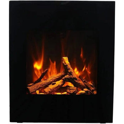 Amantii WM-BI-2428-VLR-BG Wall Mount Smart Electric Fireplace Fireplaces WM-BI-2428-VLR-BG Flame Authority