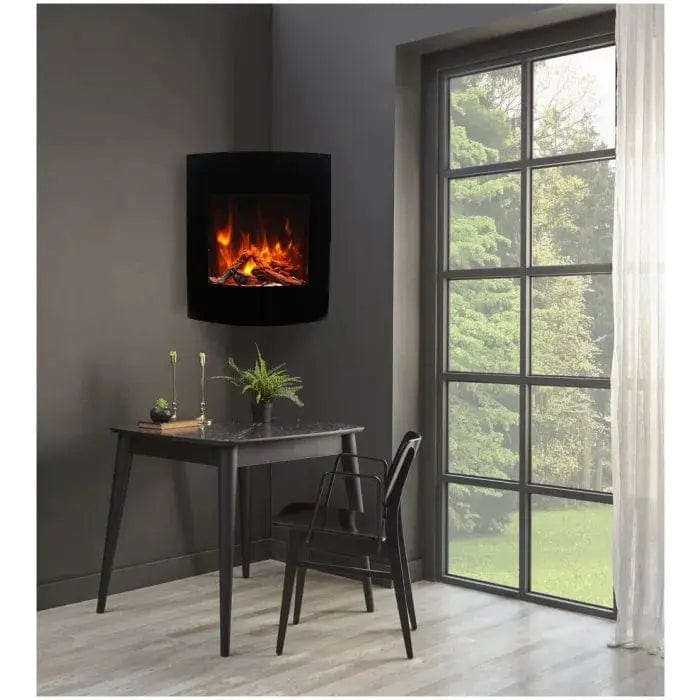 Amantii WM-BI-2428-VLR-BG Wall Mount Smart Electric Fireplace Fireplaces WM-BI-2428-VLR-BG Flame Authority