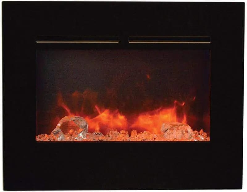 Amantii Zero Clearance Flush Mount 26" Electric Fireplace ZECL-26-2923-FLUSHMT-BG Fireplaces ZECL-26-2923-FLUSHMT-BG Flame Authority