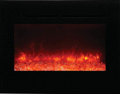 Amantii Zero Clearance Flush Mount 30" Electric Fireplace ZECL-30-3226-FLUSHMT-BG Fireplaces ZECL-30-3226-FLUSHMT-BG Flame Authority