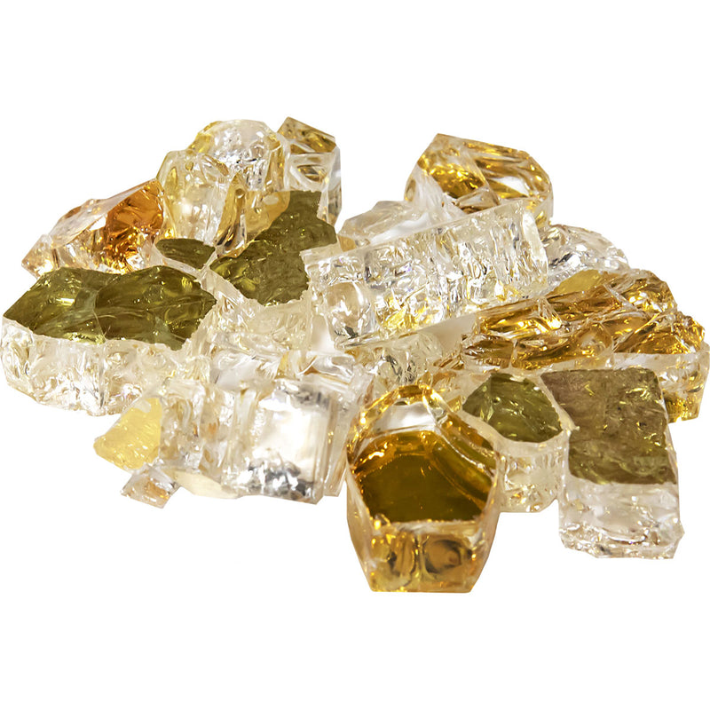 Grand Canyon 1/2-Inch Amber Diamond Reflective Fire Glass (10-lbs) RFG-10-AG
