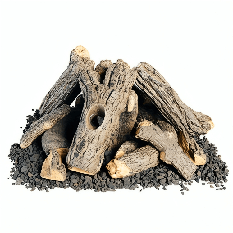 American Fyre Designs 34" Campfyre Logs with Wood Chips Outdoor Log Set OCL-34
