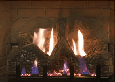 American Hearth 18-inch Ceramic Fiber Log Set LS18EF Fireplace Log Sets LS18EF Flame Authority