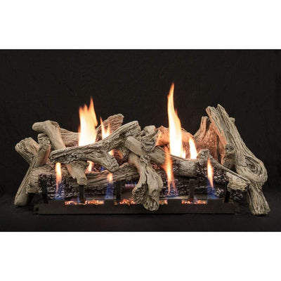 American Hearth 18-inch Driftwood Burncrete Log Set LS18CD Fireplace Log Sets LS18CD Flame Authority