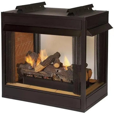 American Hearth 36" Lincoln Premium Vent-Free Peninsula Firebox VFP36PP32E Fireplace, Gas, American Hearth, Vent Free, Natural Gas, Propane, Indoor, 30-39, Banded Brick, See-Through, Peninsula, Traditional, Millivolt VFP36PP32EP Flame Authority