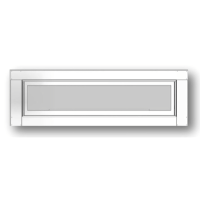 American Hearth 60-inch Stainless Steel Exterior Wall Frame DFEV60LSS Fireplace Accessories DFEV60LSS Flame Authority