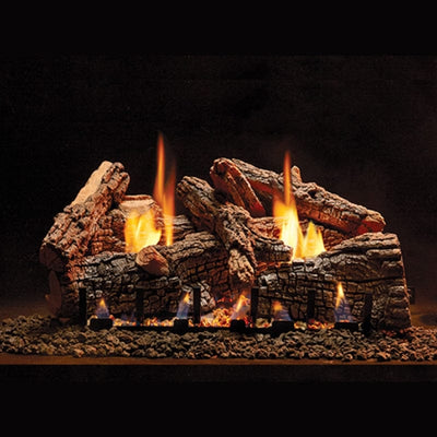 American Hearth 8 Piece Refractory 24-inch Log Set ALS24RV Fireplace Log Sets ALS24RV Flame Authority