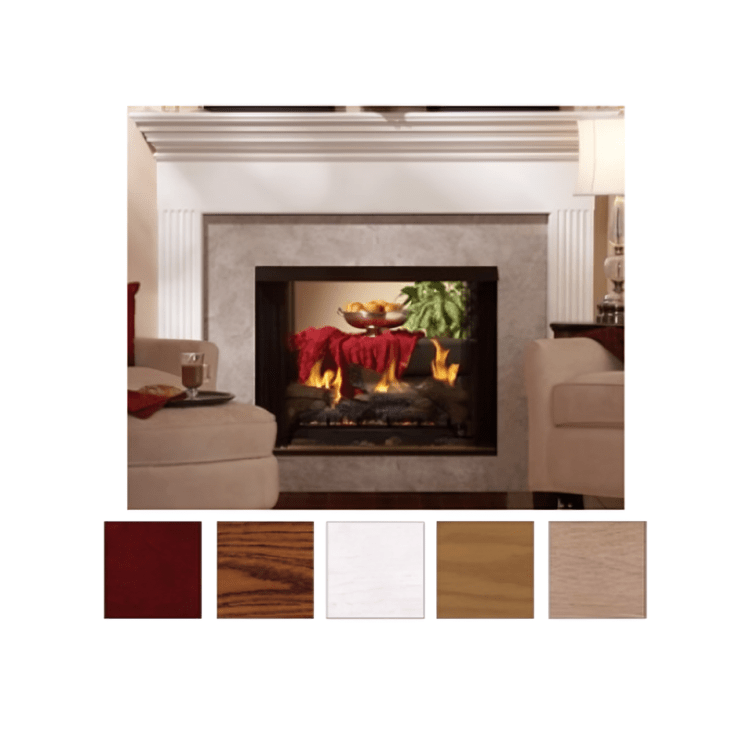 American Hearth Cherry Peninsula Mantel Base EMPBC Fireplace Accessories EMPBC Flame Authority