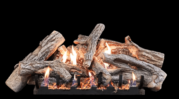 American Hearth Fallen Timber 18-inch Burncrete Log Set LS18CT Fireplace Log Sets LS18CT Flame Authority