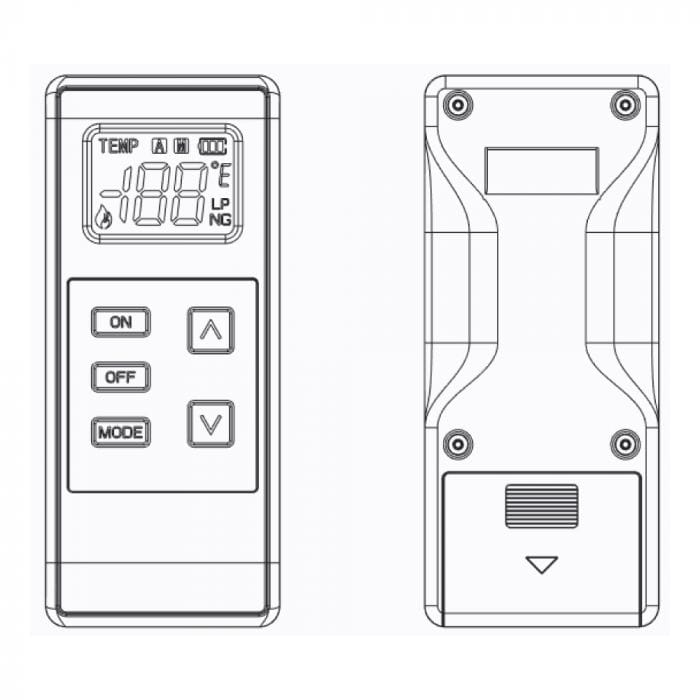 American Hearth Thermostat Remote Control with Battery Receiver FRSC Fireplace Accessories FRSC Flame Authority