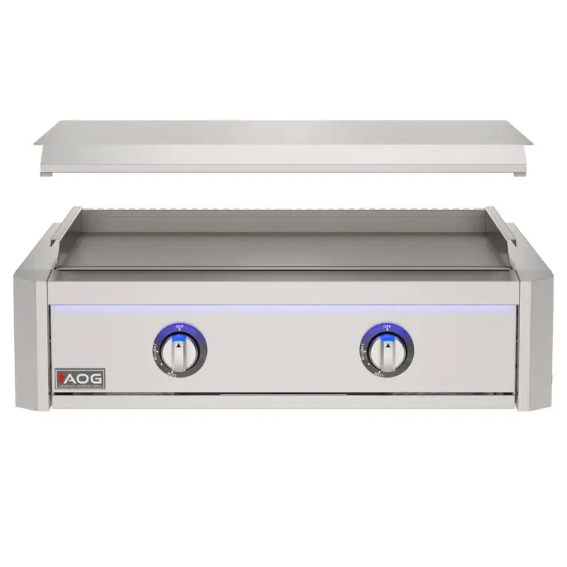 American Outdoor Grill 30-Inch L-Series Built-In Gas Griddle with cover