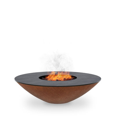 Arteflame 40 inch Fire Pit With Cooktop AFCL40NB Grills Flame Authority