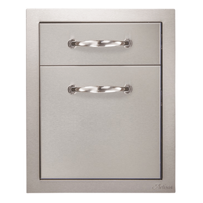 Artisan 17-Inch Stainless Steel Double Drawer Unit ARTP-2DR-17SC Flame Authority