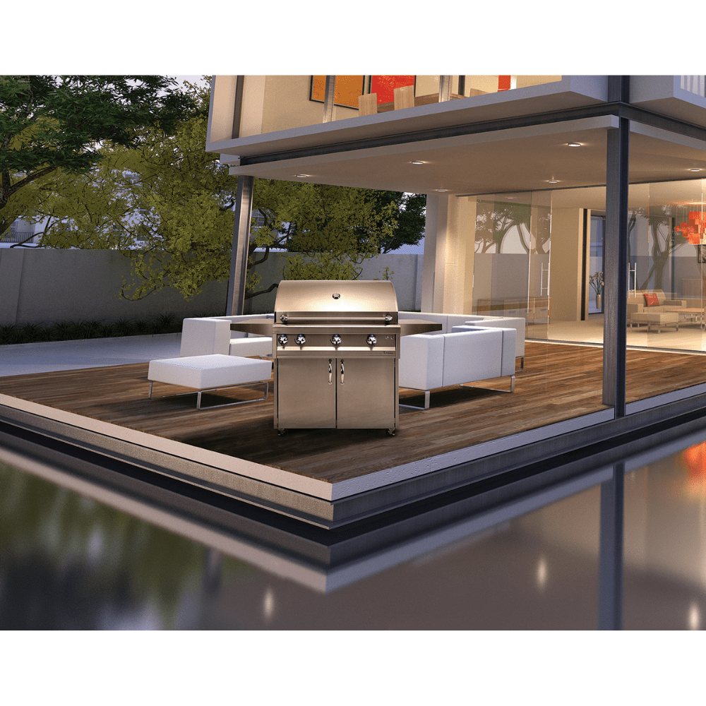 Artisan 32-Inch 3-Burner Built-In Professional Gas Grill With Rotisserie & Light ARTP-32-NG/LP Flame Authority